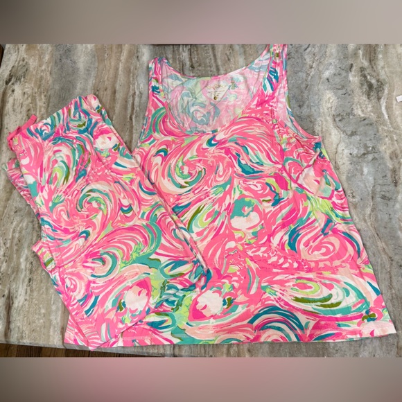 Lilly Pulitzer Other - Women’s LILLY PULITZER Raz Berry Rose All Day Knit Pajama Set- Size L/XL